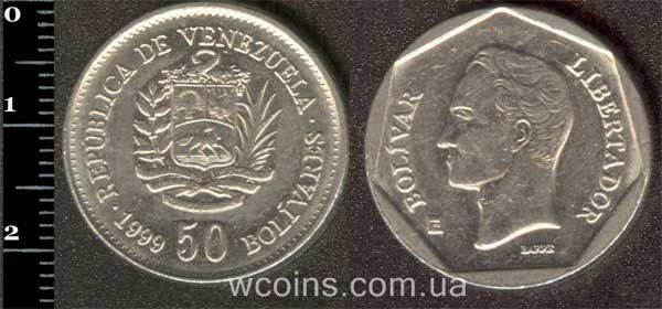 Монета Венесуела 50 боліварів 1999