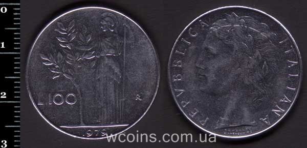 Монета Італія 100 лір 1979