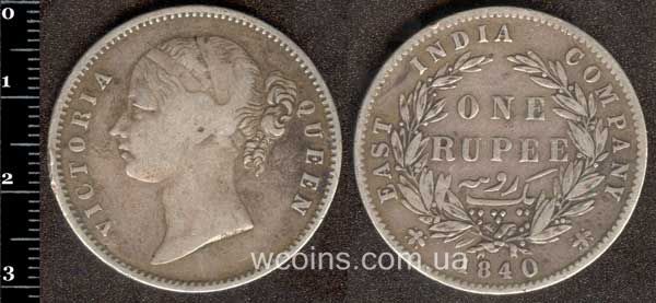 Coin India 1 rupee 1840