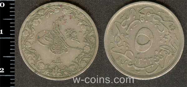 Coin Egypt 5/10 qhirsh 1885