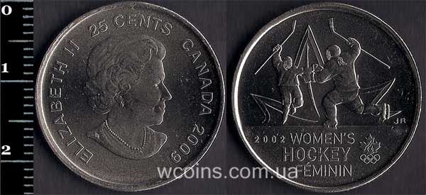 Монета Канада 25 центів 2009