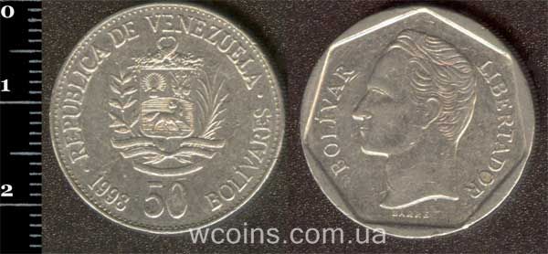 Монета Венесуела 50 боліварів 1998