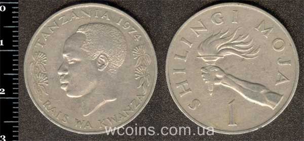 Монета Танзанія 1 шилінг 1974