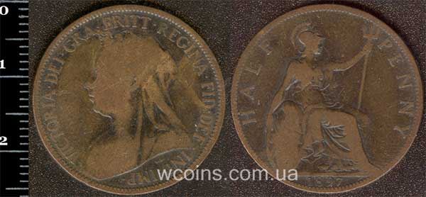 Монета Великобританія 1/2 пенні 1897