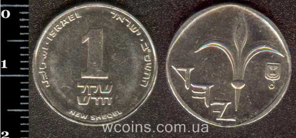 Монета Ізраїль 1 новий шекель 2002