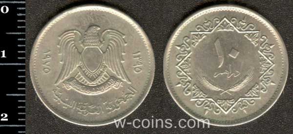 Монета Лівія 10 дирхам 1975