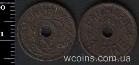 Монета Данія 1 ере 1930