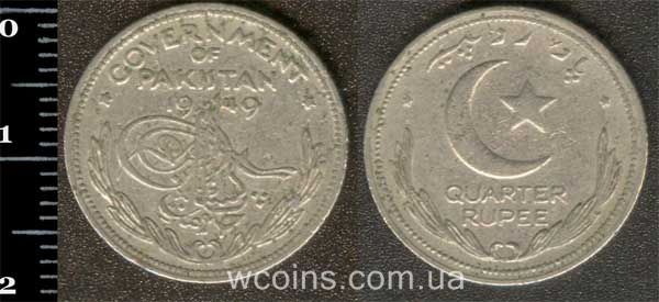 Монета Пакистан 1/4 рупії 1949