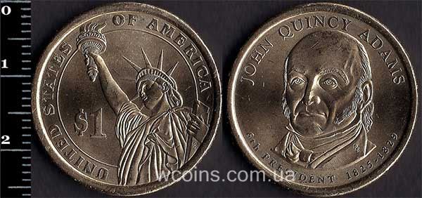 Монета США 1 долар 2008  Джон Квінсі Адамс