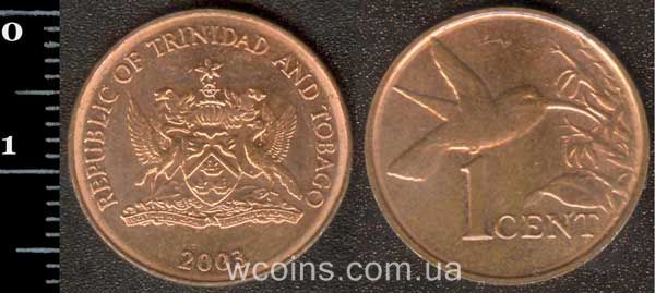 Монета Трінідад і Тобаґо 1 цент 2003