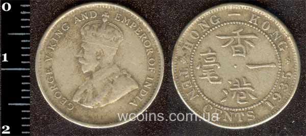 Монета Гонконг 10 центів 1935