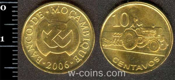 Монета Мозамбік 10 сентаво 2006