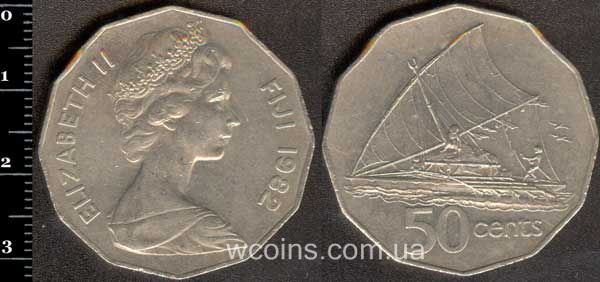 Монета Фіджі 50 центів 1982