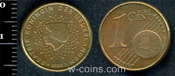 Монета Нідерланди 1 євро цент 2000