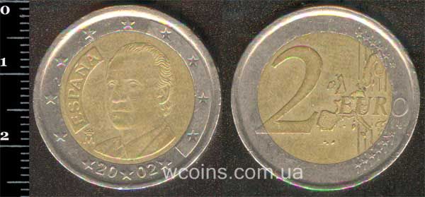 Монета Іспанія 2 євро 2002