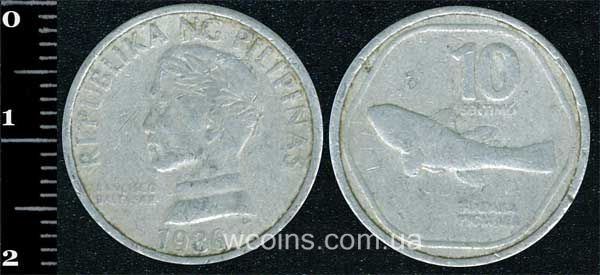 Монета Філіппіни 10 сентимо 1986