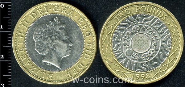 Монета Великобританія 2 фунта 1998