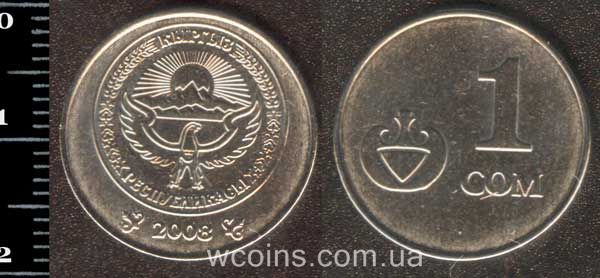 Монета Киргизстан 1 сом 2008
