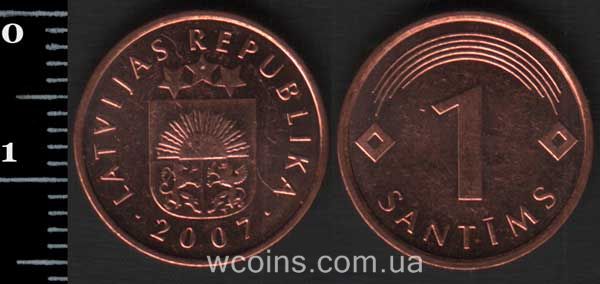Монета Латвія 1 сантим 2007