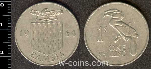 Монета Замбія 1 шилінг 1964