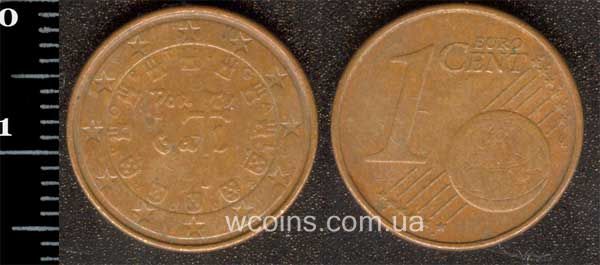 Монета Портуґалія 1 євро цент 2002