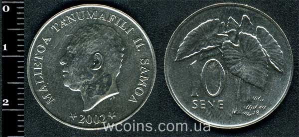 Монета Самоа 10 сене 2002