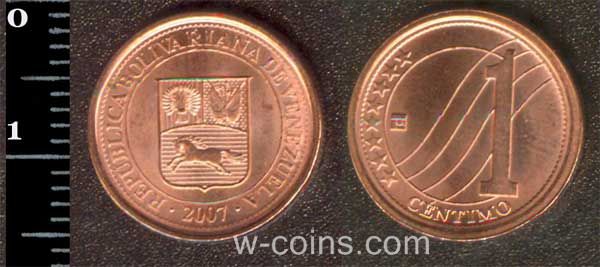 Монета Венесуела 1 сентимо 2007