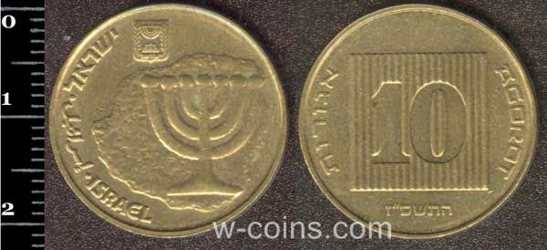 Монета Ізраїль 10 агор 1987