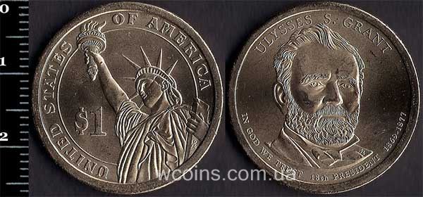 Монета США 1 долар 2011 Улісс Грант