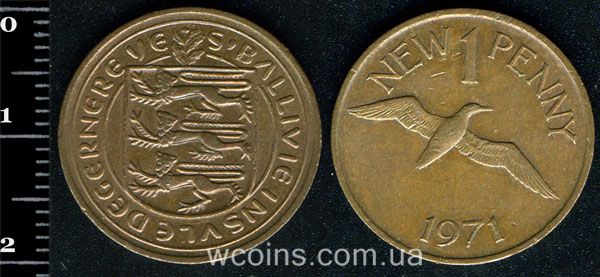 Монета Ґернсі 1 пенні 1971