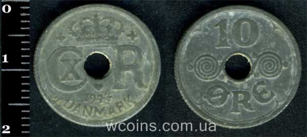 Монета Данія 10 ере 1943