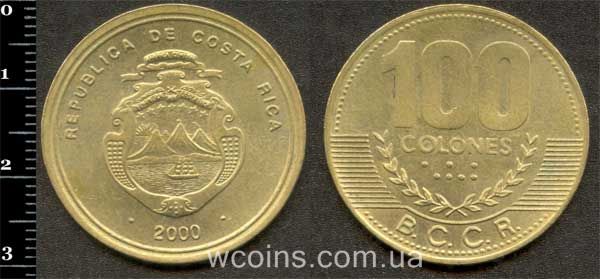Монета Коста-Ріка 100 colones 2000