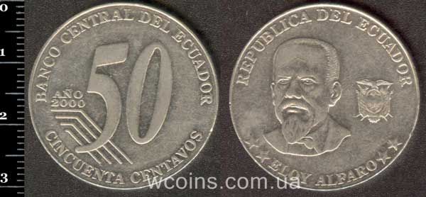 Монета Еквадор 50 сентаво 2000
