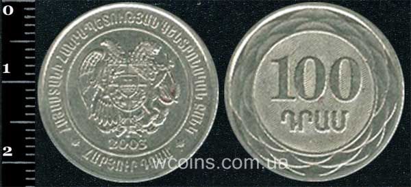 Монета Вірменія 100 драм 2003