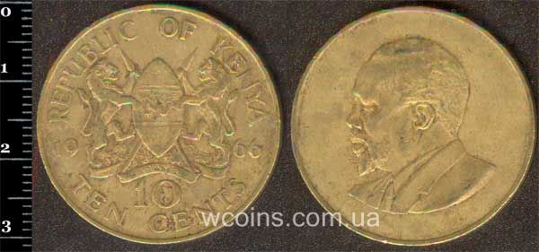 Монета Кенія 10 центів 1966