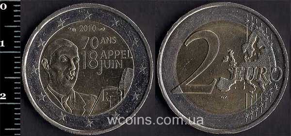 Монета Франція 2 євро 2010