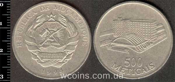 Coin Mozambique 500 meticais 1994