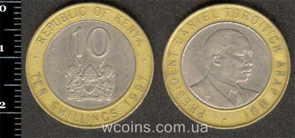 Монета Кенія 10 шилінгів 1997