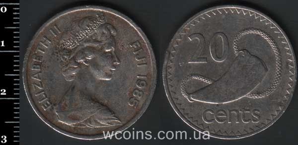 Coin Fiji 20 cents 1985