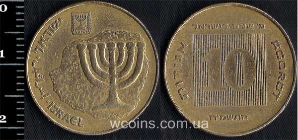 Монета Ізраїль 10 агор 1988
