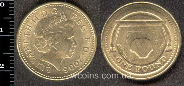 Монета Великобританія 1 фунт 2006
