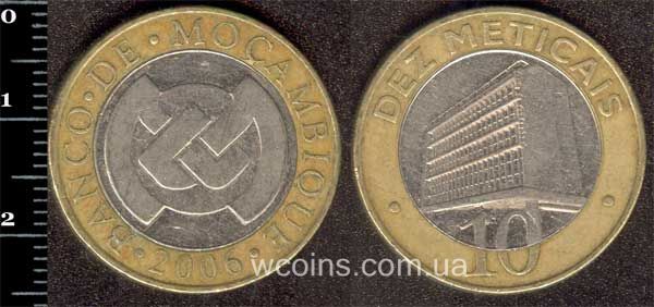 Монета Мозамбік 10 метікал 2006