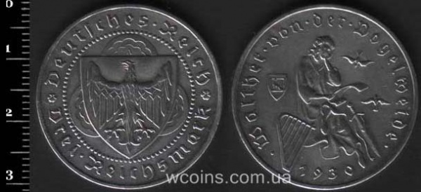 Монета Німеччина 3 рейхсмарки 1930