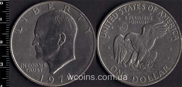 Монета США 1 долар 1971