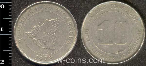 Монета Нікарагуа 10 сентавос 1978