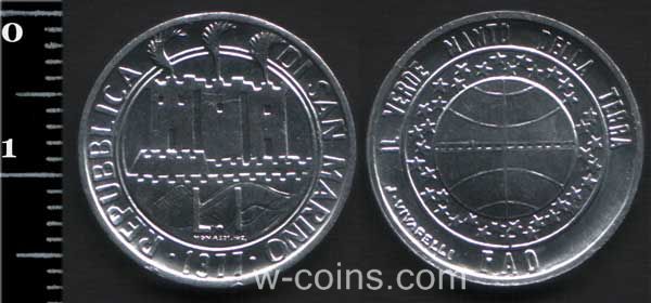 Монета Сан-Маріно 1 ліра 1977