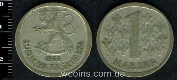 Монета Фінляндія 1 марка 1965