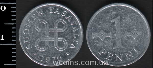 Монета Фінляндія 1 пенні 1970
