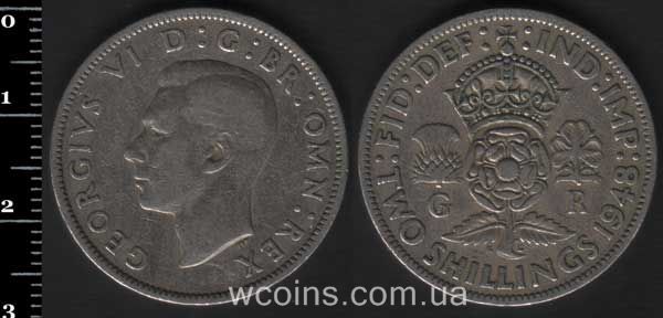 Coin United Kingdom florin 1948
