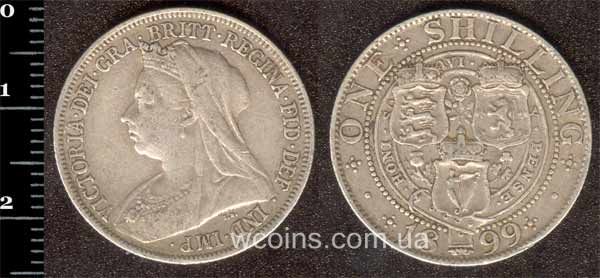 Монета Великобританія 1 шилінг 1899